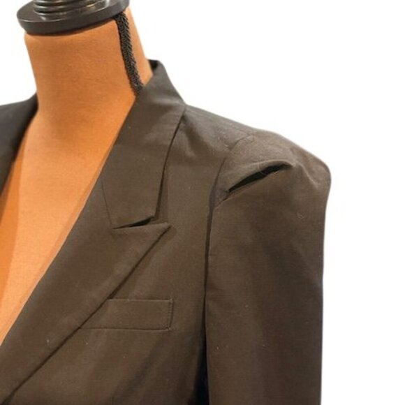 Zara Single Button Closure Notched Lapel Black Blazer with 2 Front Pockets – SM - Picture 3 of 8